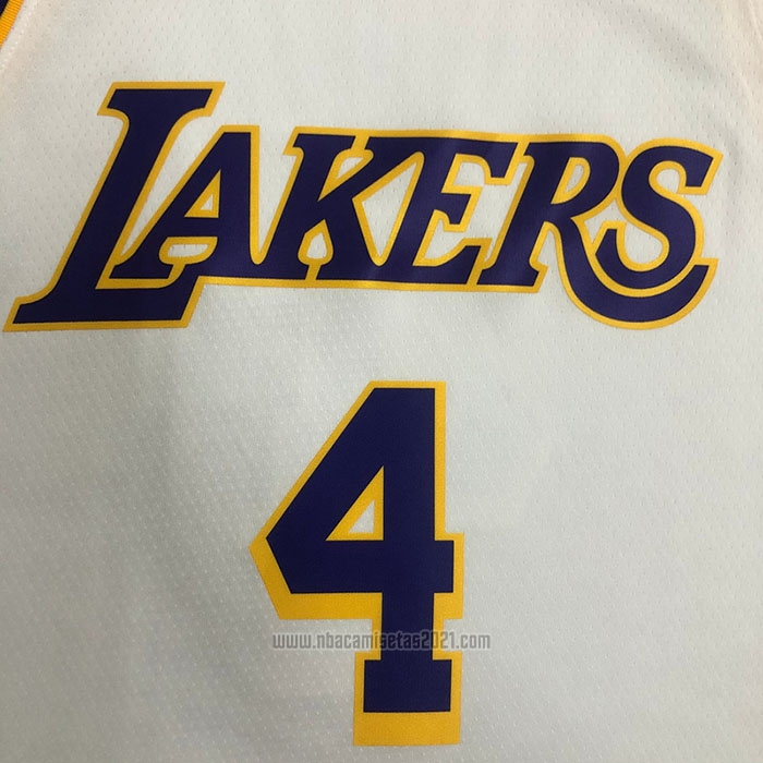 Camiseta Los Angeles Lakers Rajon Rondo #4 Association 2021-22 Blanco